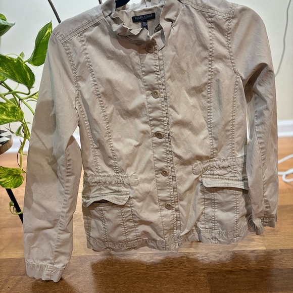 Eileen fisher Ruffle collar utility jacket - Picture 4 of 8